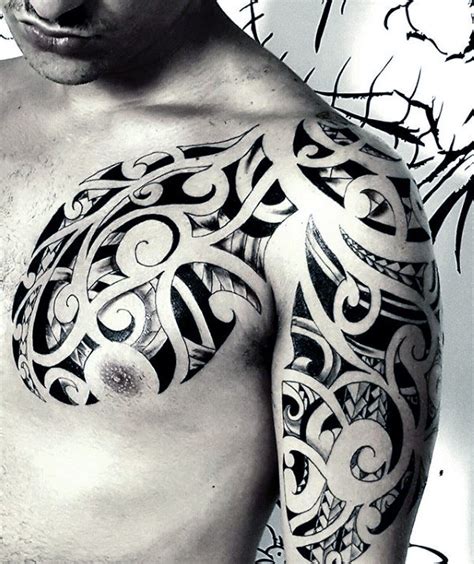 80 Tribal Schulter Tattoos Für Männer Maskuline Design Ideen Mann