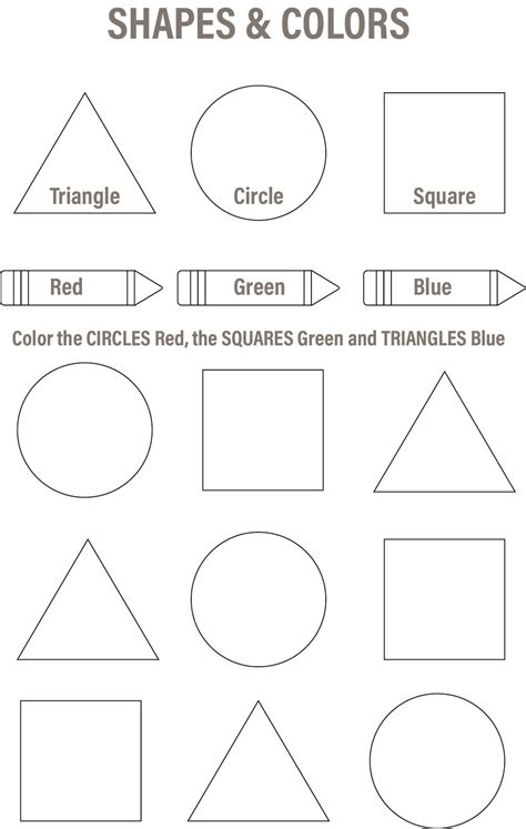 Preschool Worksheets Printable Shapes