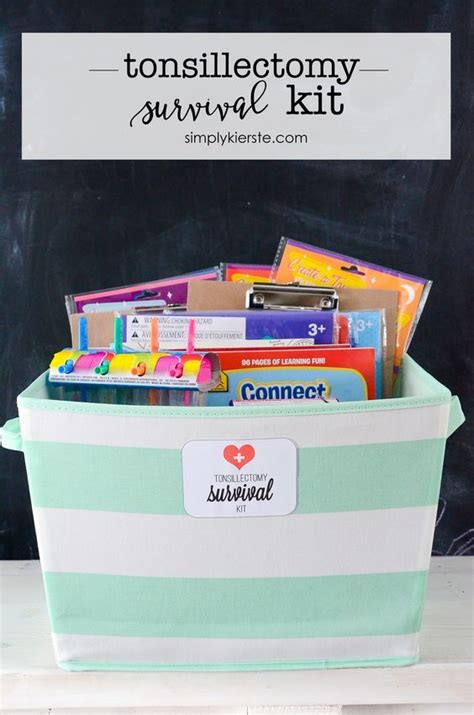 Tonsillectomy survival kit for adults #kleenexgoanywhere #ad. Tonsillectomy Survival Kid | Get Well Gift Idea | Old Salt ...