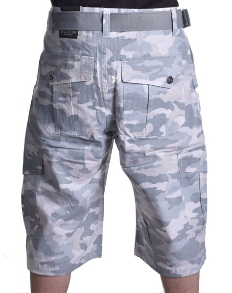 Sp Southpole Collection Mens Ripstop Camo Cargo W Belt Shorts Ebay