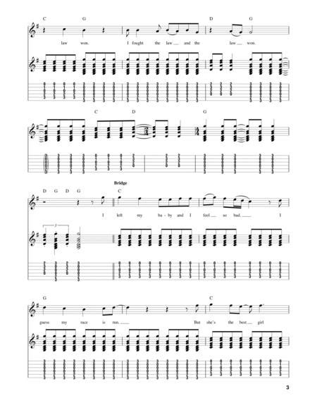 I Fought The Law By The Clash Digital Sheet Music For Guitar Tab Download And Print Hx95866