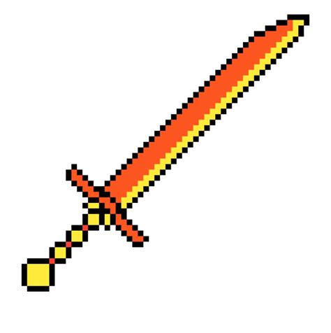 Medieval Pixel Art Knight Sword