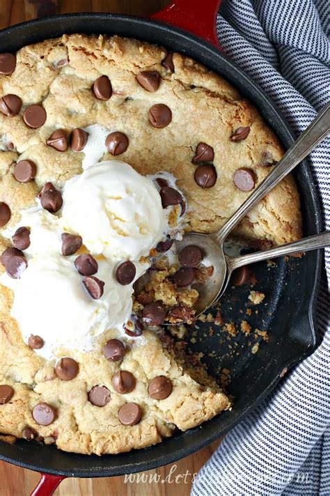 One Pan Skillet Chocolate Chip Cookie Lets Dish Recipes