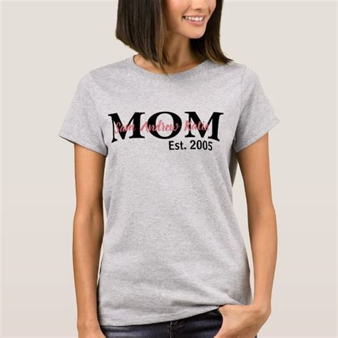 Personalized Mom Established Shirt Zazzle Personalized Mom Mothers