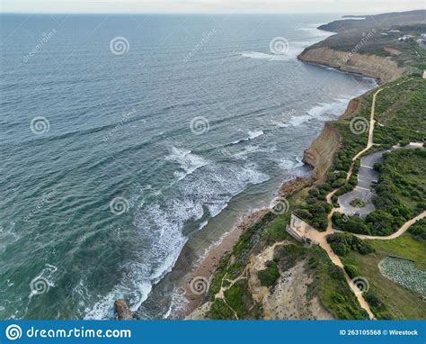 Aerial View Of The Torquay Beach On A Sunny Day Stock Photo Image Of