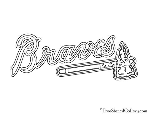 Mlb Atlanta Braves Logo Stencil Free Stencil Gallery