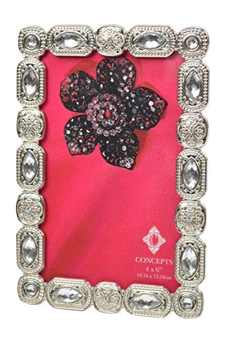 Concepts Metal Picture Frame With Silver Frame Placed With Jewels And