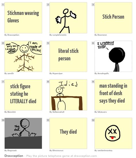 Stickman Wearing Gloves Drawception