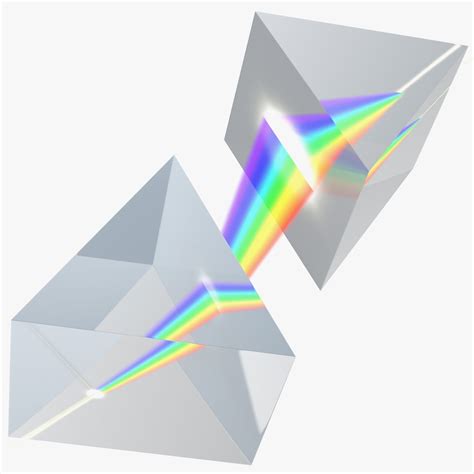 Inverted Prisms Light Spectrum Recombination 3d Model 29 3ds Blend