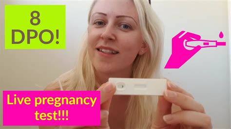 Live Pregnancy Test 8 Dpo Youtube