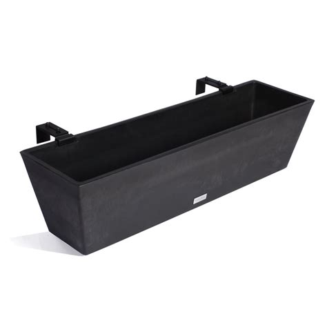 This planter is great for home or apartment use and helps you make the most of your porch or patio. Veradek 36" Window Box Wall/Railing Planter - Black ...