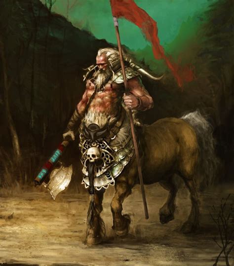 Centaur Warlord Picture 2d Fantasy Centaur Warrior Creatures