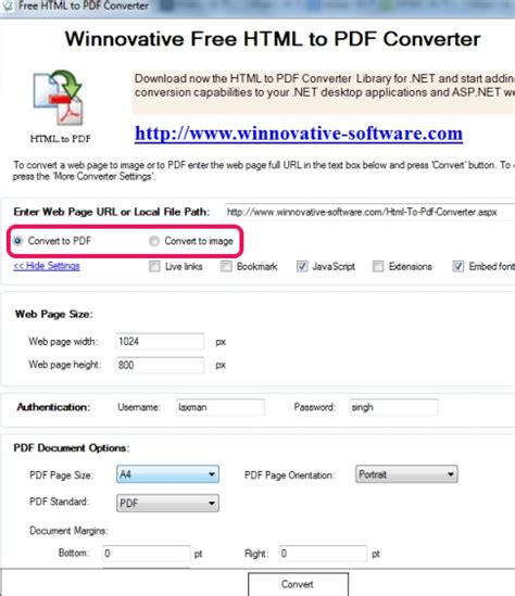 Freeware To Create Pdf Files Or Images From Html Links Web Pages