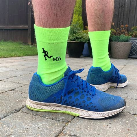 Neon Personalised Running Socks By Solesmith