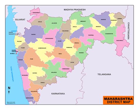Click on the johor state locator to view it full screen. Maharashtra Map- Download Free Pdf District, Road, City ...