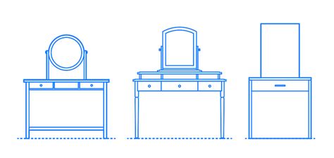 *please bear in mind that size conversions are approximate and can not be guaranteed. Makeup Vanity | Dressing Table Dimensions & Drawings ...