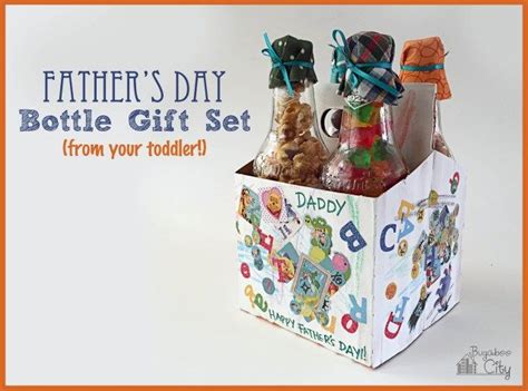 Catchy diy father's day cards Father's Day Bottle Gift Set (From Your Toddler ...