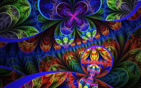 Colorful Artistic Fractal Flowers Hd Trippy Wallpapers Hd Wallpapers