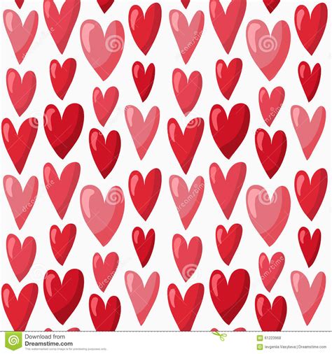 Cute Valentine S Day Seamless Pattern With Red Cartoon