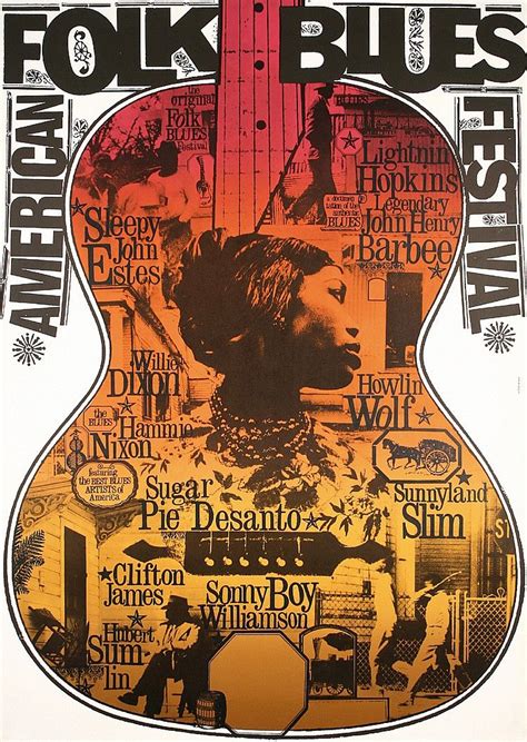 Sold Price Original 1960s Kieser American Folk Blues Poster May 6
