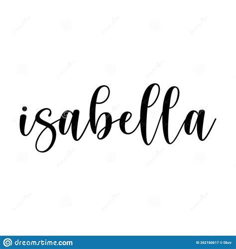 Isabella Stylish Artistic Handwriting Name On The White Background