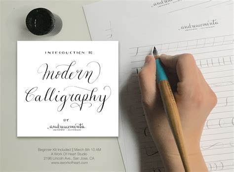 Introduction To Modern Calligraphy Workshop Andrea Casals