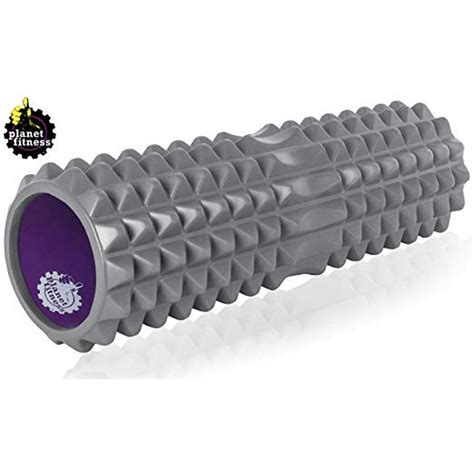 Planet Fitness Deep Tissue Eva Foam Roller With Spine Support Space And Spike Bump Texture High