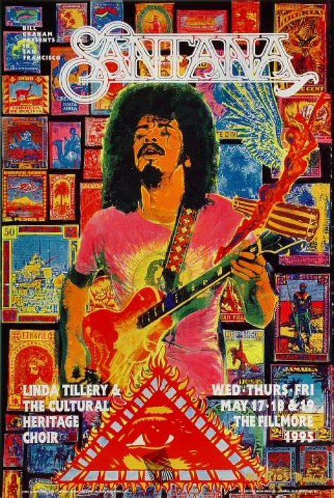 Santana Vintage Concert Poster From Fillmore Auditorium May At Wolfgang S