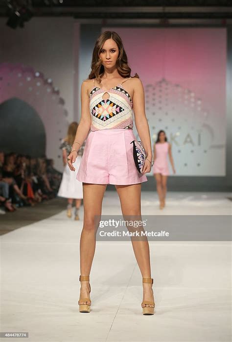 a model showcases designs by kookai during the kookai spring summer news photo getty images