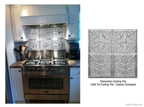 When it comes to tile, ceiling tile may still be a bit of an unexpected choice, but it will add visual interest to your space. Stainless Steel Stove + Fabulous Tin Backsplash ...