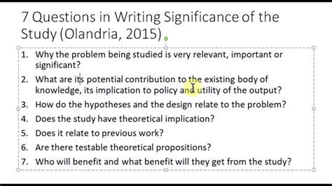 How to say qualitative study in filipino. Significance of the Study Explained in FIlipino - YouTube