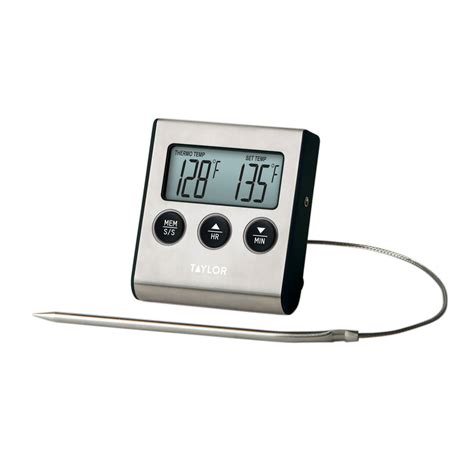 Taylor Digital Wired Probe Programmable Thermometer With Timer