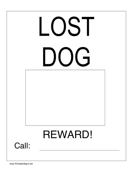Lost Dog Poster Template Download Printable Pdf Templateroller