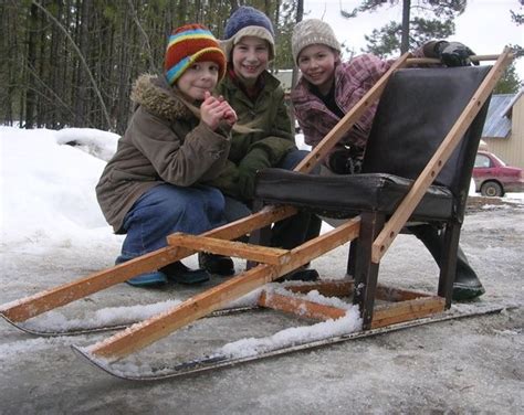 Snow sledge / toboggan get ready for the snow brand: Homemade Kicksled Adventure | Dog sledding, Kids play ...