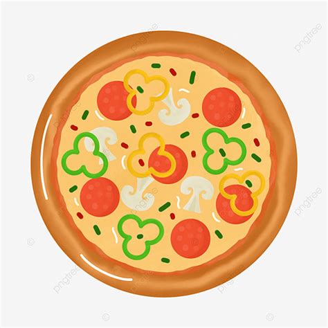 Gambar Kartun Pizza Dengan Daging Dan Cendawan Kartun Pizza Pizza