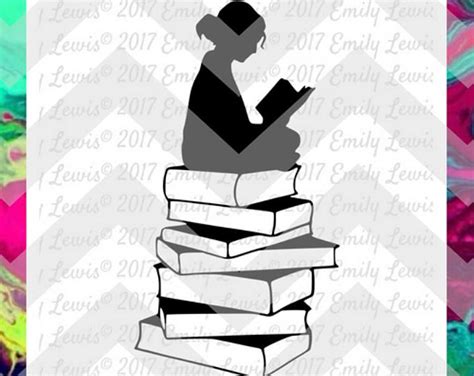 Reading svg - book svgs - reading silhouette - book silhouette