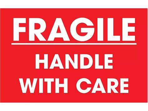 Etiqueta Adhesiva Fragilehandle With Care 2 X 3 S 5944 Uline