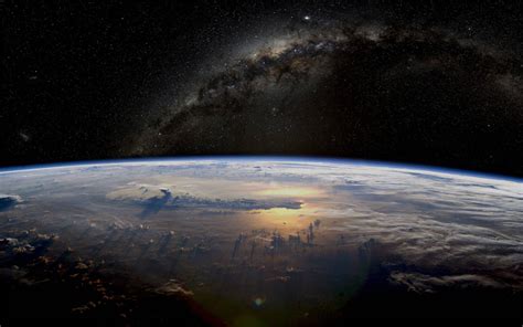 Milky Way From Earth Orbit Starship Asterisk