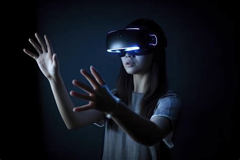 animê retrato homem cyborg com virtual realidade fone de ouvido
