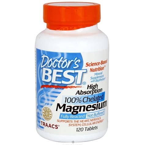 Doctors Best High Absorption Magnesium 100 Mg 120 Tablets Holly