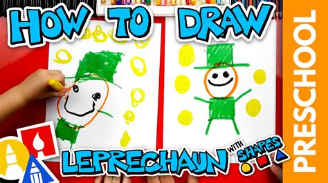 Drawing A Leprechaun Using Shapes Preschool Art For Kids Hub