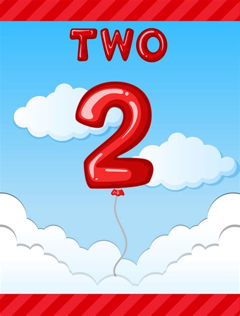 Number Two Balloon On Sky 433353 Vector Art At Vecteezy