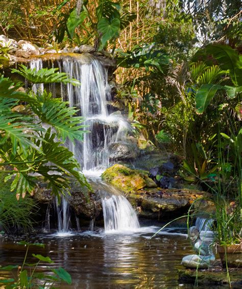 Peaceful Garden Waterfall Photograph By Ginger Wakem