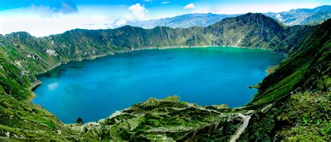 Volcano Crater Lake Plan De Viaje Hermosos Paisajes Ecuador