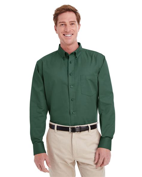 Harriton M581 Mens Foundation 100 Cotton Long Sleeve Twill Shirt With