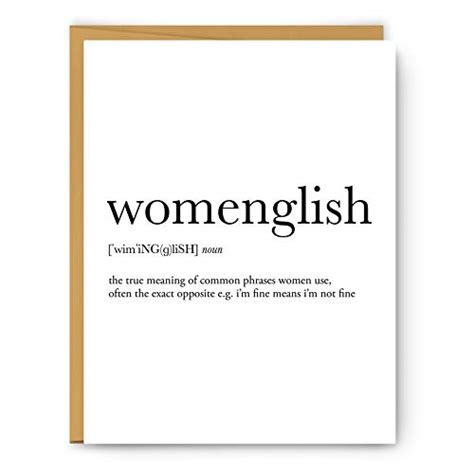 Womenglish Definition Unframed Art Print Poster Or