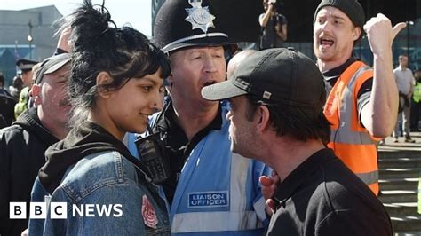 Edl Birmingham Protest Photo Woman Surprised By Viral Reaction Bbc News