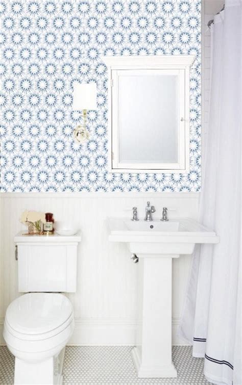 Peel And Stick Wallpaper For Small Bathroom This Is Such An Easy Way