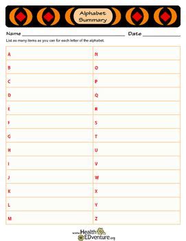 Developed by the international reading association's readwritethink program, alphabet organizer is a visual organizer that allows early readers or their . Graphic Organizer Alphabet Summary | Graphic organizers, Tools for ...