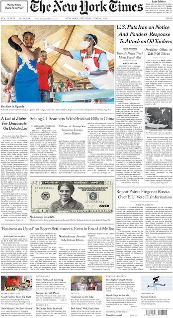 the new york times in print for saturday june 15 2019 the new york times